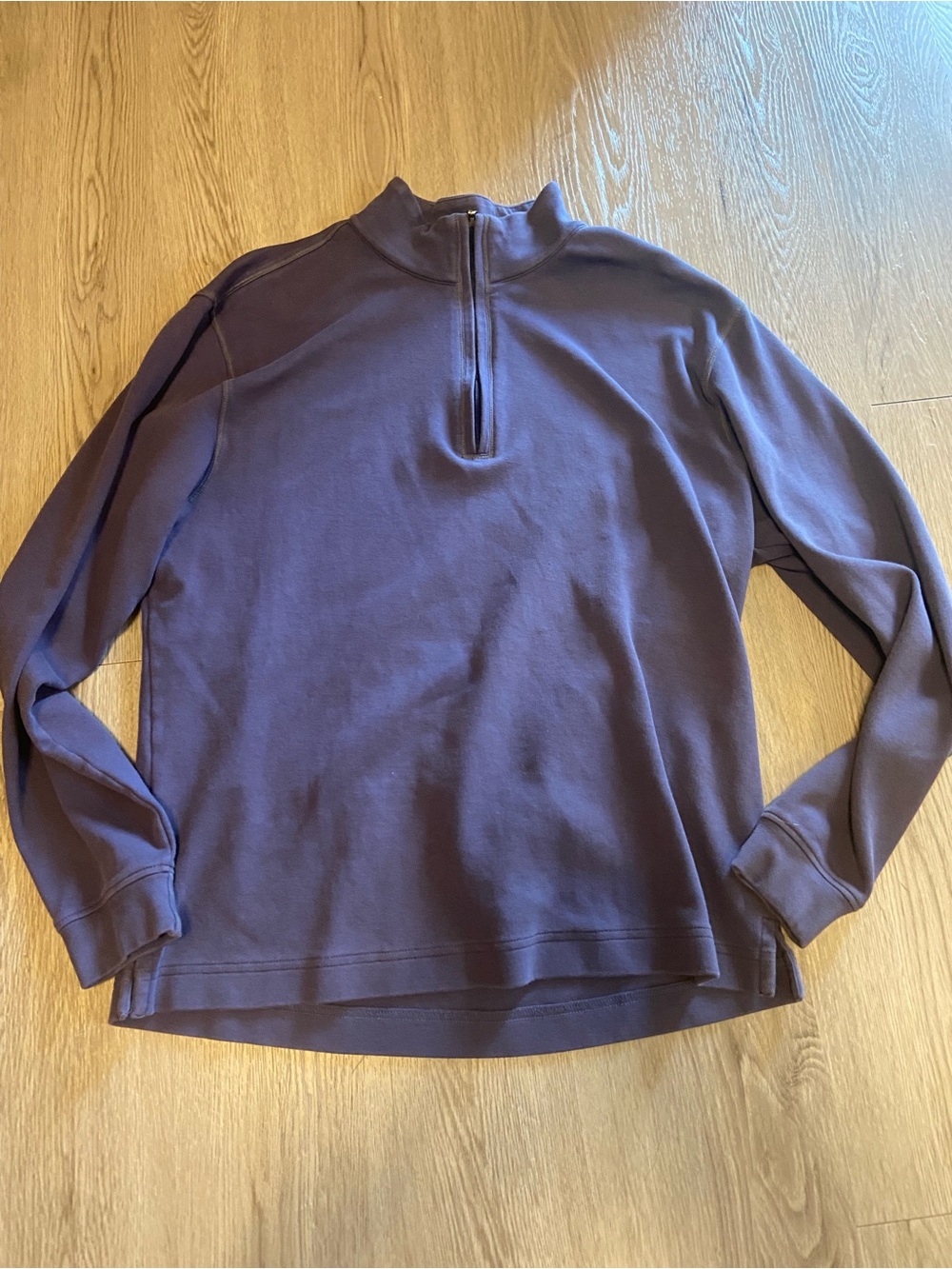 Men's Quarter-Zip Pullover in Deep Plum